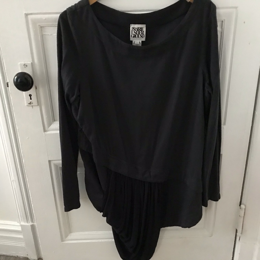 Prairie Underground - XL Drk Blu top with Blk Sash